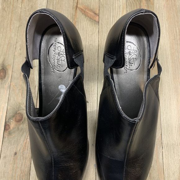 LIFE STRIDE® Simply Comfort Cala US Womens 8.5 Open Toe Heels Black Pre-Owned - Picture 6 of 9